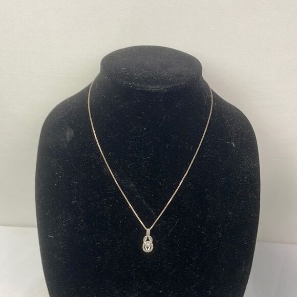 925 Diamond Twist Necklace - Picture 1 of 5